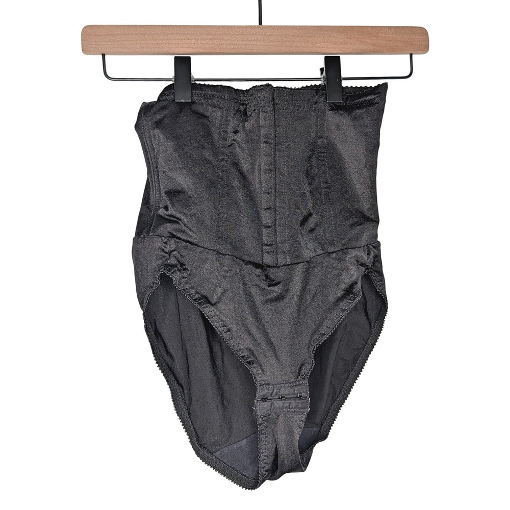 Frederick's of Hollywood Shapewear Women Small Black Vintage High Waist Girdle